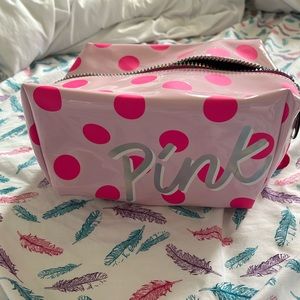Pink Victoria secret makeup bag